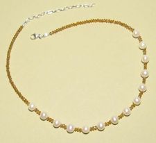 1850N.jpg FW Pearl and Gold Crystal Nklc